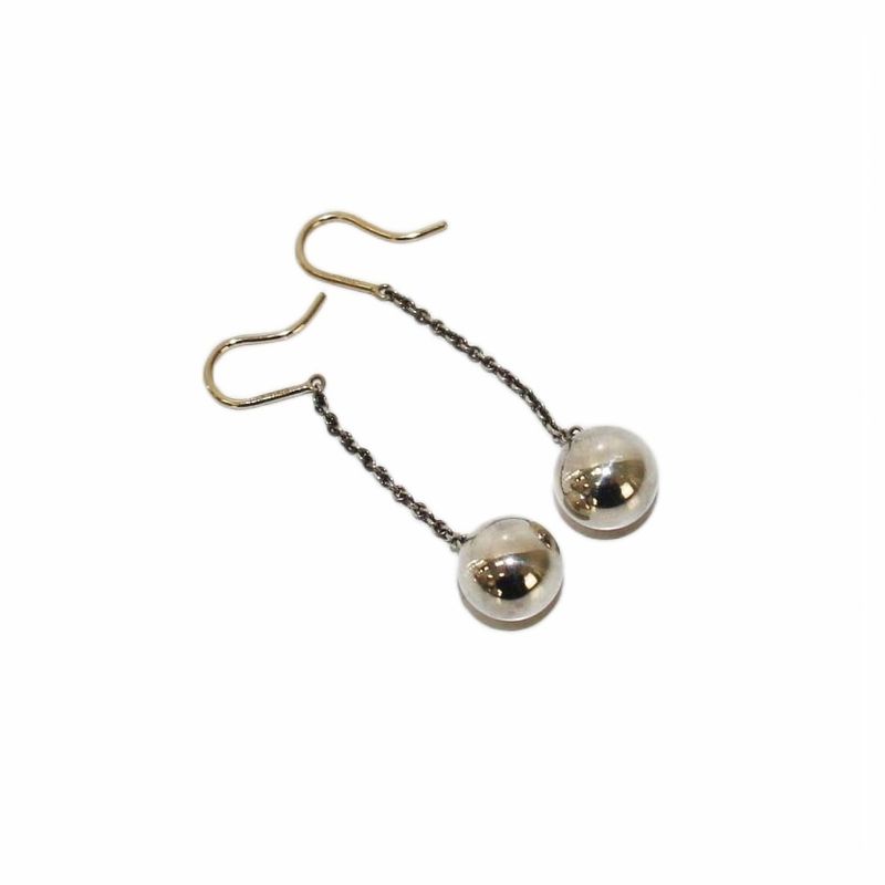 Tiffany & Co Tiffany & CO Hardware Ball Hook Earrings 925 Silver Color KH • OH