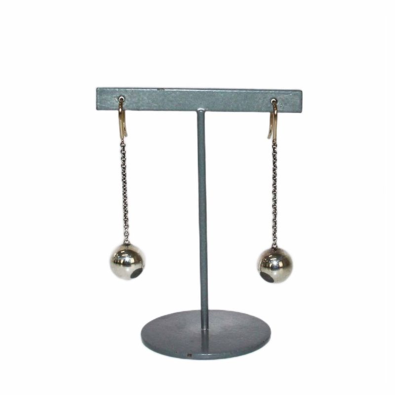 Tiffany & Co Tiffany & CO Hardware Ball Hook Earrings 925 Silver Color KH • OH