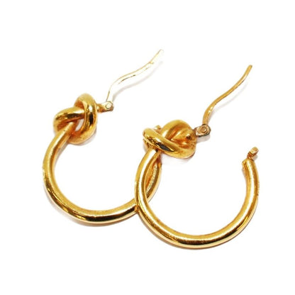 Celine Knot Small Hoop Earrings Gold Color KH