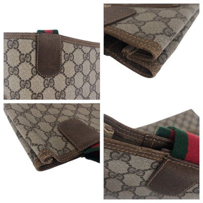 Gucci Vintage Sherry Line Beige Brown Gold Hardware Tote Bag Shoulder Bag