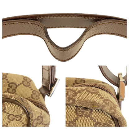Gucci Beige Brown Silver Hardware GG Canvas Leather 018 1612 Shoulder Bag