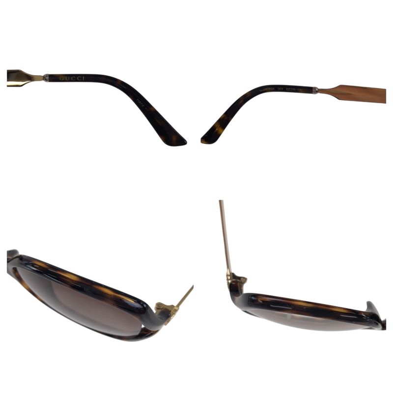 Gucci Marble Brown Gold Metal Plastic Gg0076sk 003 62□15 130 Sunglasses Ladies