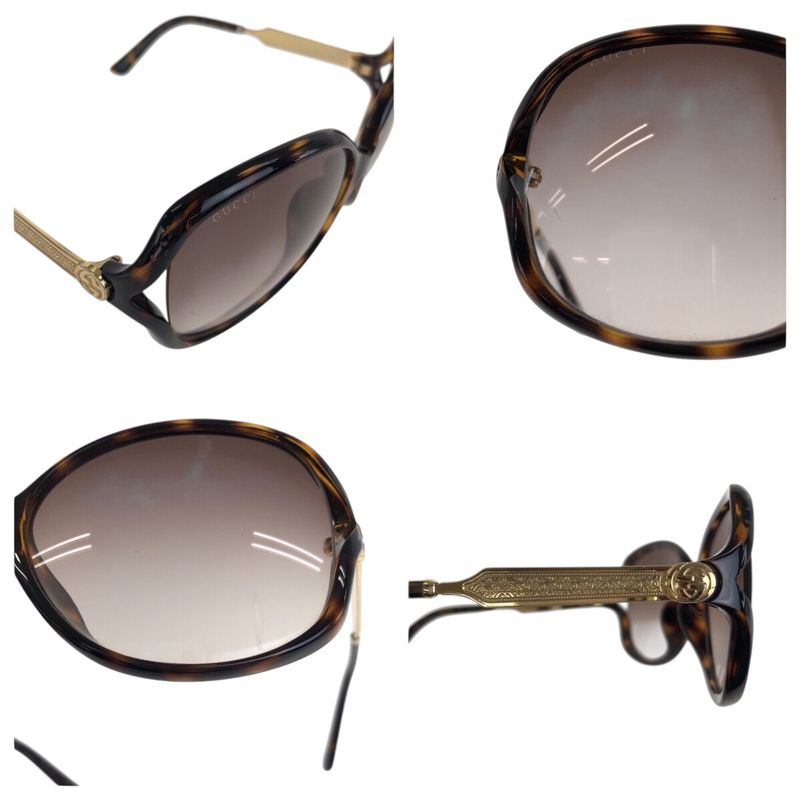 Gucci Marble Brown Gold Metal Plastic Gg0076sk 003 62□15 130 Sunglasses Ladies