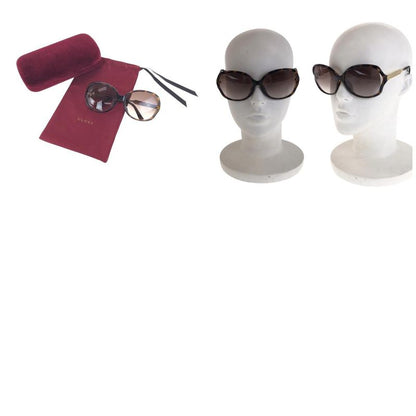 Gucci Marble Brown Gold Metal Plastic Gg0076sk 003 62□15 130 Sunglasses Ladies