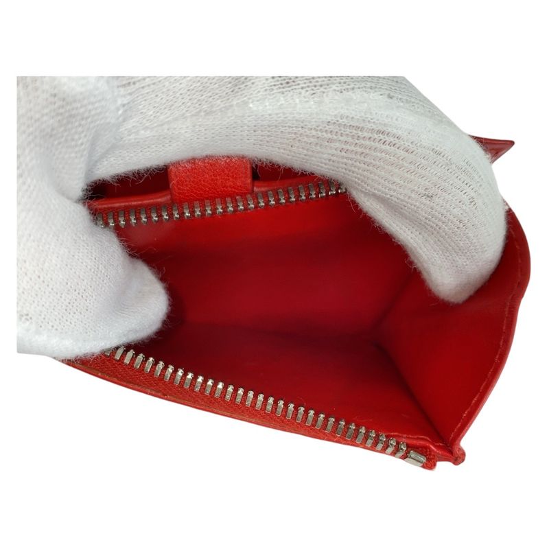 Bottega Veneta Bottega Veneta Maxi Intrecciato Red Silver Hardware Folding