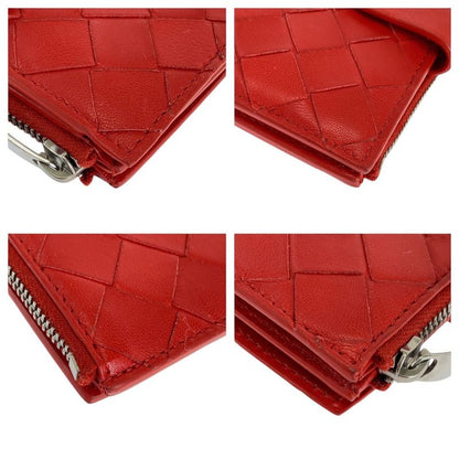 Bottega Veneta Bottega Veneta Maxi Intrecciato Red Silver Hardware Folding