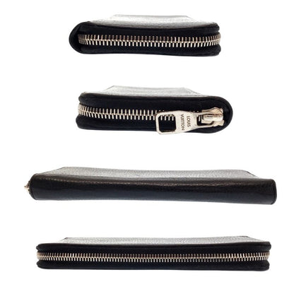 Louis Vuitton Zippy Wallet Vertical Black M58412 Long Wallet Round Zipper Men's