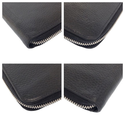 Louis Vuitton Zippy Wallet Vertical Black M58412 Long Wallet Round Zipper Men's