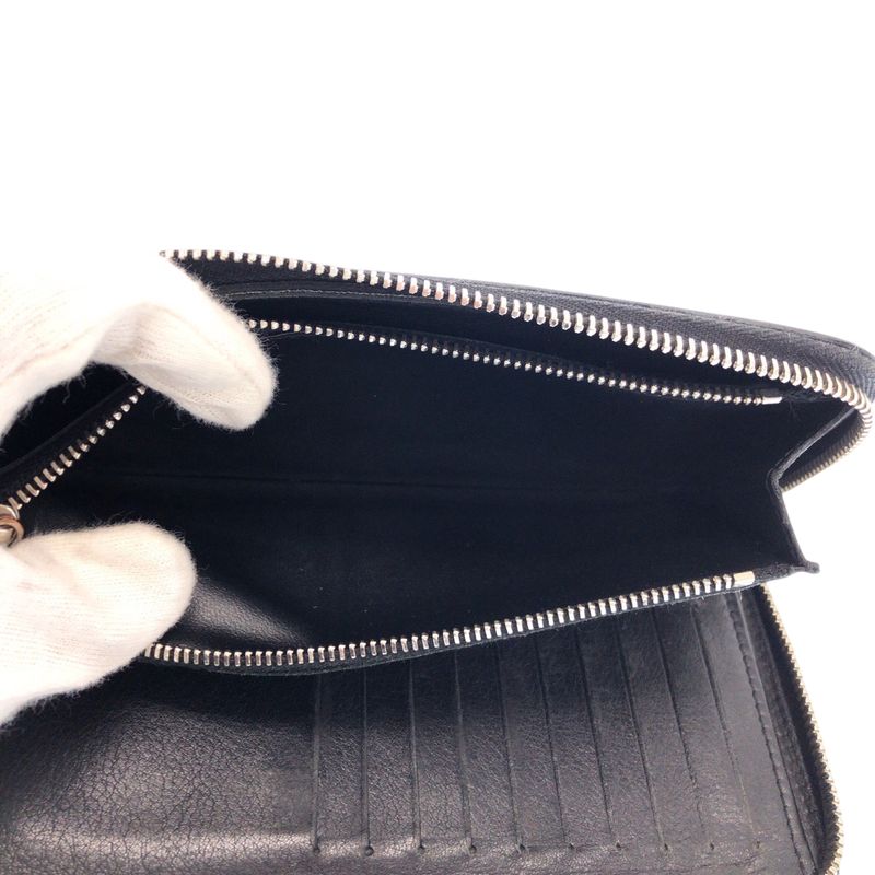 Louis Vuitton Zippy Wallet Vertical Black M58412 Long Wallet Round Zipper Men's