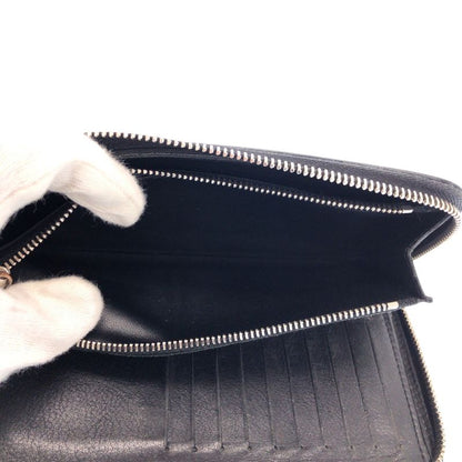 Louis Vuitton Zippy Wallet Vertical Black M58412 Long Wallet Round Zipper Men's