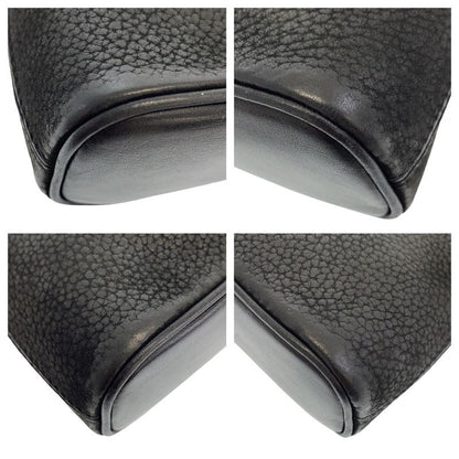 Celine Vintage Triomphe Black Leather Mini Shoulder Bag Accessory Pouch