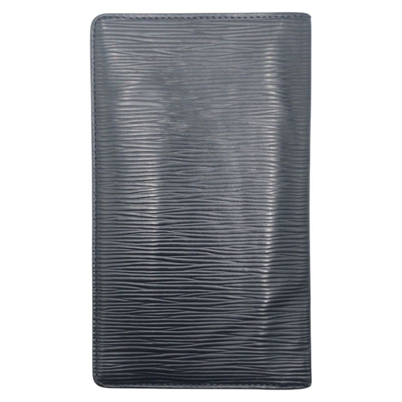 Louis Vuitton Epi Porto Cult Cles Di Black Epi Leather M63212 Long Wallet Men's