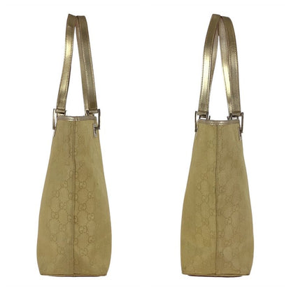 Gucci Gold GG Canvas Leather 002 1099 Tote Bag Shoulder Bag Ladies 506616