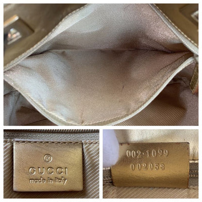 Gucci Gold GG Canvas Leather 002 1099 Tote Bag Shoulder Bag Ladies 506616