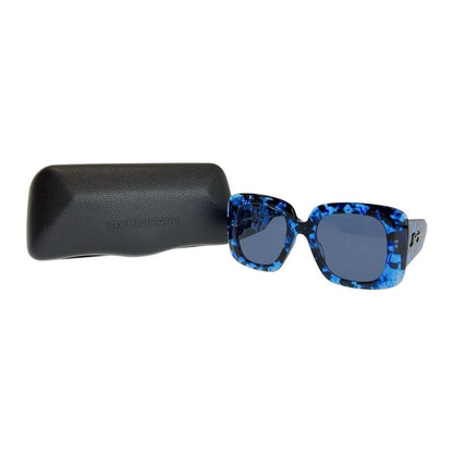Balenciaga Square Full Rim Blue Marble Silver Hardware Bb0119s 003 53□23 140