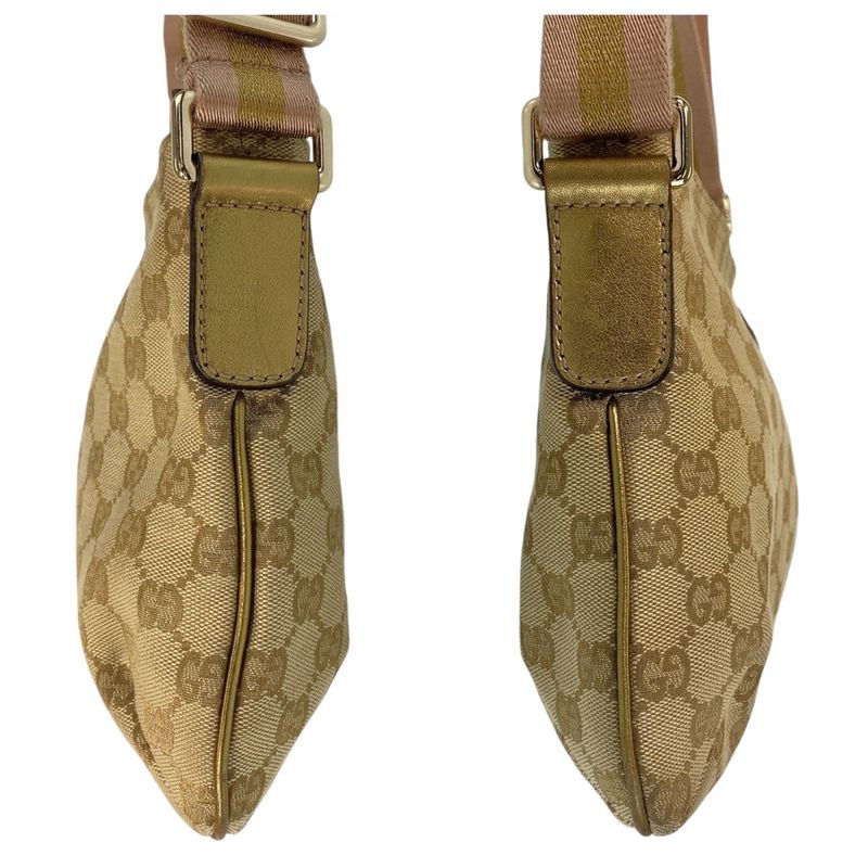Gucci Sherry Line Beige Pink GG Canvas 410766 Shoulder Bag Messenger Bag