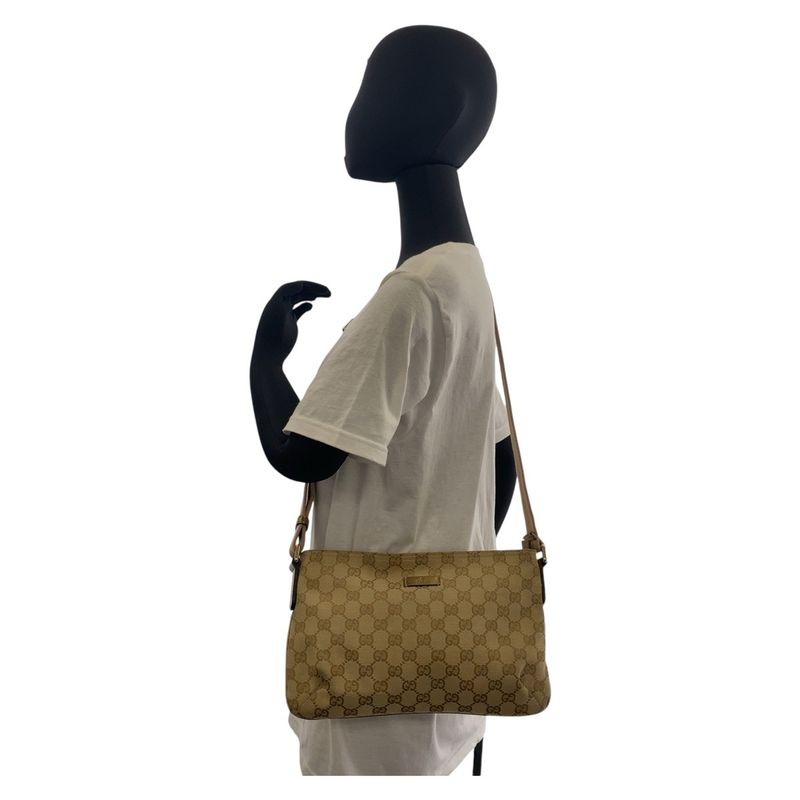 Gucci Sherry Line Beige Pink GG Canvas 410766 Shoulder Bag Messenger Bag