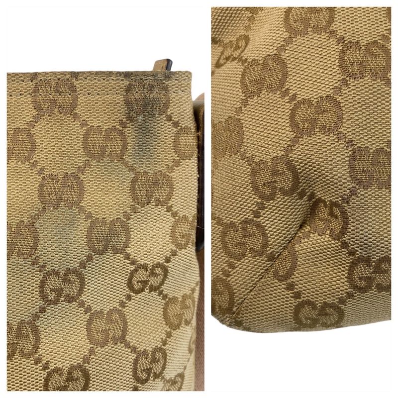 Gucci Sherry Line Beige Pink GG Canvas 410766 Shoulder Bag Messenger Bag