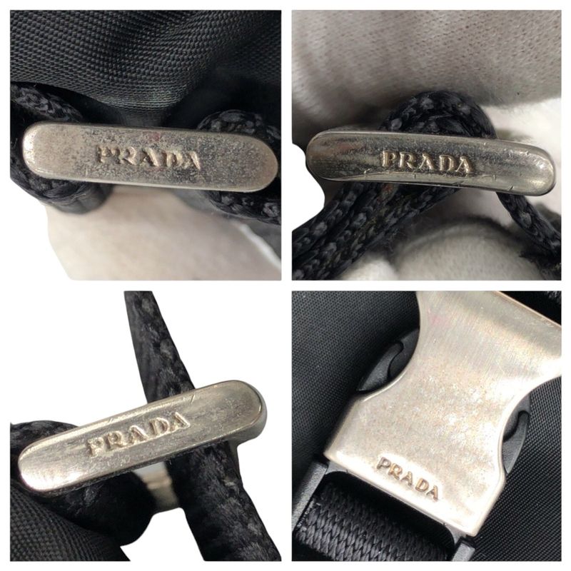 Prada Tessuto Triangle Logo Black Nylon Shoulder Bag Messenger Bag Unisex Men's
