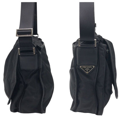 Prada Tessuto Triangle Logo Black Nylon Shoulder Bag Messenger