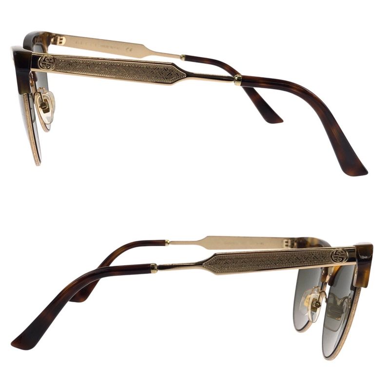 Gucci Amber Pattern Brown Yellow Gold Hardware Plastic Gg0055s 002 55□18-140