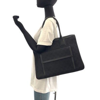 Gucci Black Silver Hardware GG Canvas 000 0854 Handbag Shoulder Bag Ladies