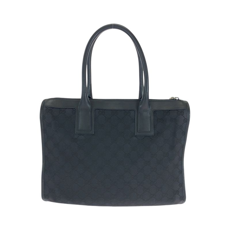 Gucci Black Silver Hardware GG Canvas 000 0854 Handbag Shoulder Bag Ladies