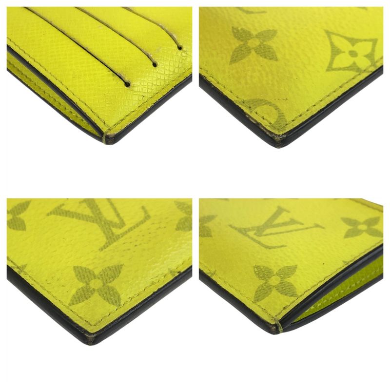 Louis Vuitton Taigarama Coin Card Holder Jaune Yellow M30320 Coin Case Fragment
