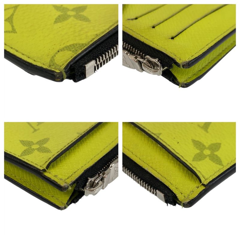 Louis Vuitton Taigarama Coin Card Holder Jaune Yellow M30320 Coin Case Fragment