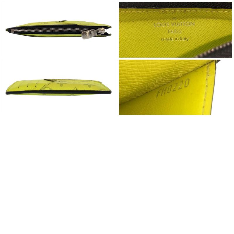Louis Vuitton Taigarama Coin Card Holder Jaune Yellow M30320 Coin Case Fragment