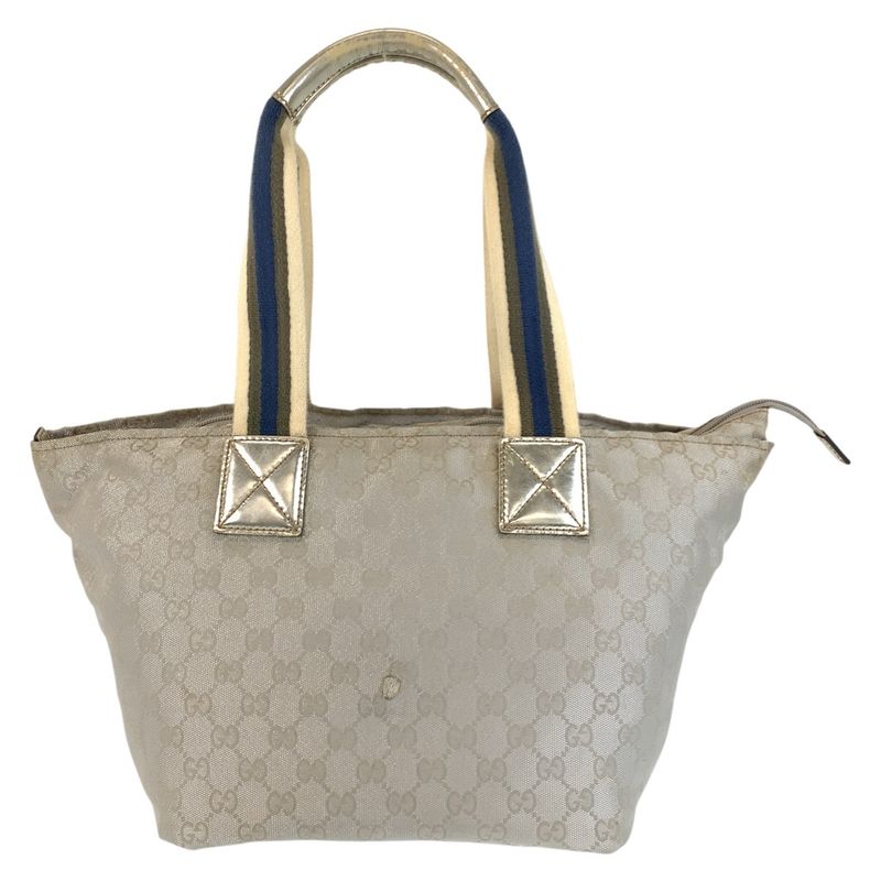 Gucci Sherry Line Silver GG Canvas 131230 Tote Bag Shoulder Bag Ladies 506640