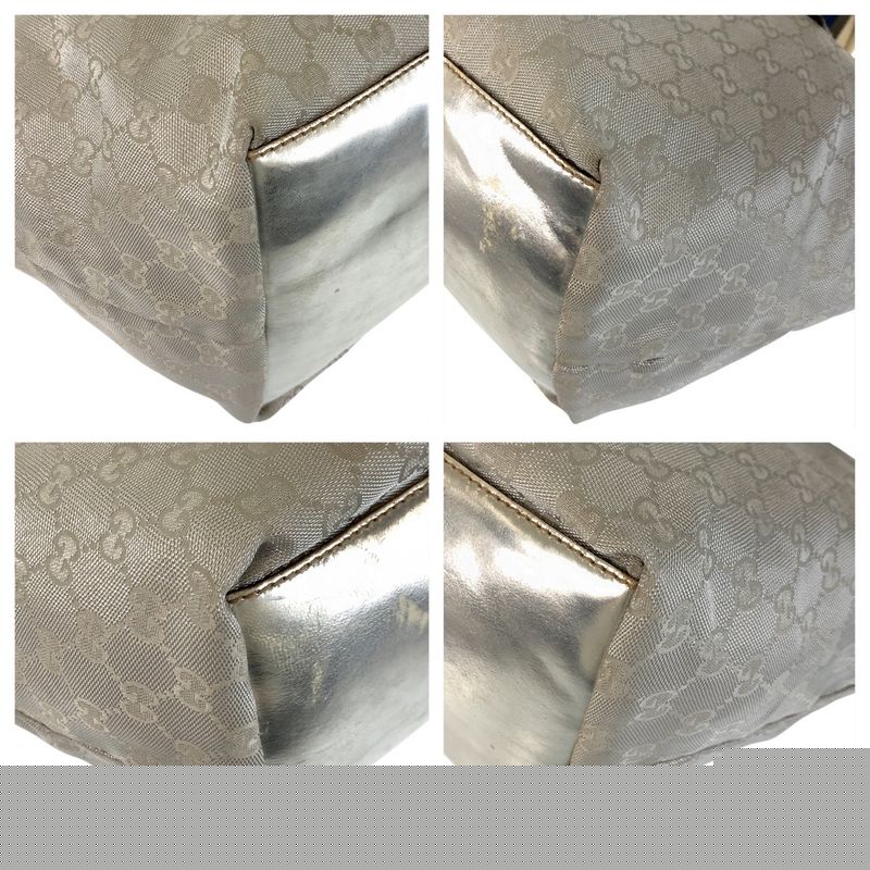 Gucci Sherry Line Silver GG Canvas 131230 Tote Bag Shoulder Bag Ladies 506640