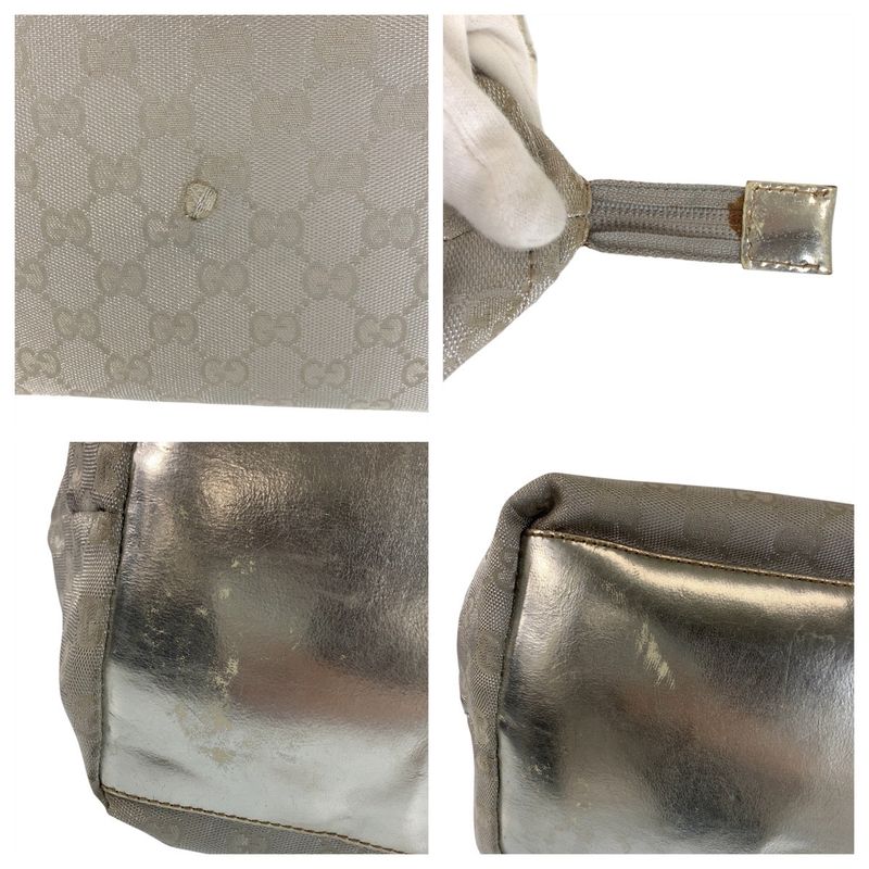 Gucci Sherry Line Silver GG Canvas 131230 Tote Bag Shoulder Bag Ladies 506640