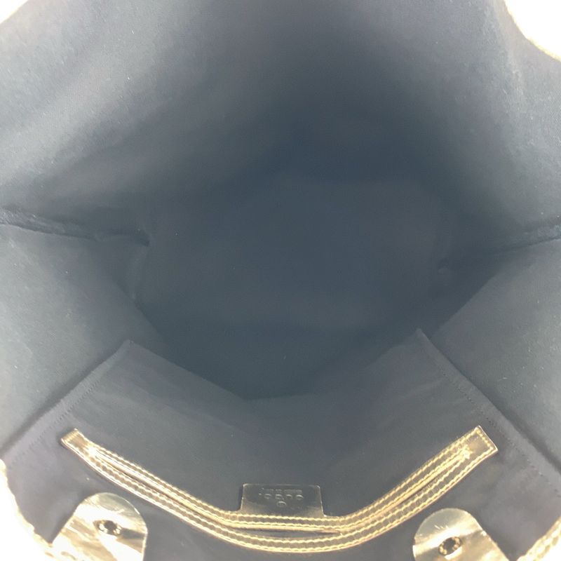 Gucci White Gold GG Supreme Canvas Enamel 189896 Tote Bag Shoulder Bag Ladies