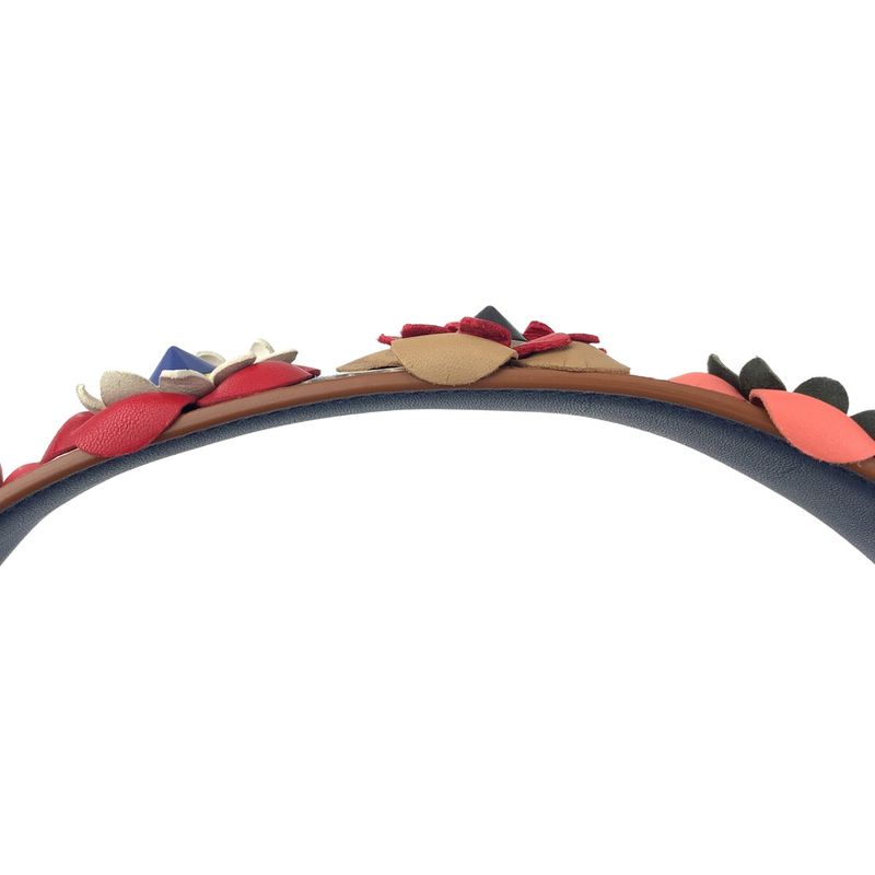 Fendi Strap You Flower Multicolor Leather Plastic Shoulder Strap Women's 506713