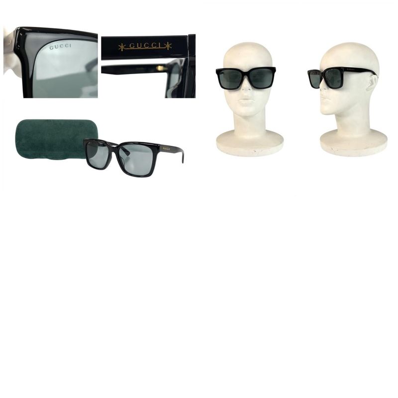 Gucci Black Plastic 56▫18-145l Sunglasses Unisex Men's 506777