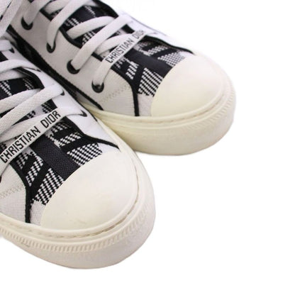 Christian Dior Walk'n'dior High Cut Sneakers Check 36.5 Black White Kck341tkt19w
