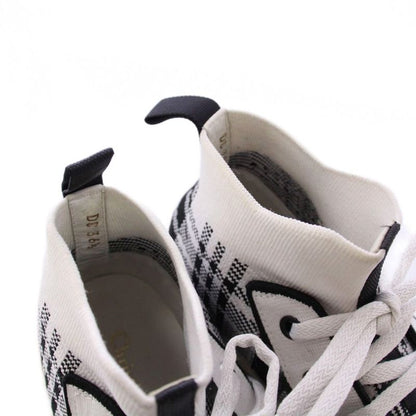 Christian Dior Walk'n'dior High Cut Sneakers Check 36.5 Black White Kck341tkt19w