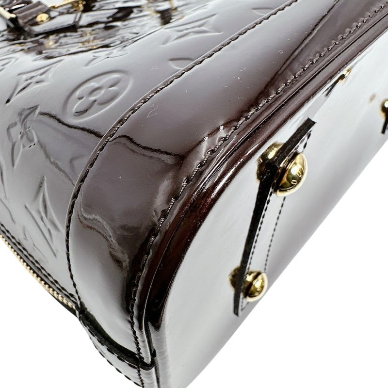 Louis Vuitton Vernis Handbag Alma PM Wine Red