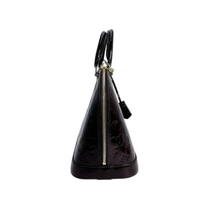 Louis Vuitton Vernis Handbag Alma PM Wine Red