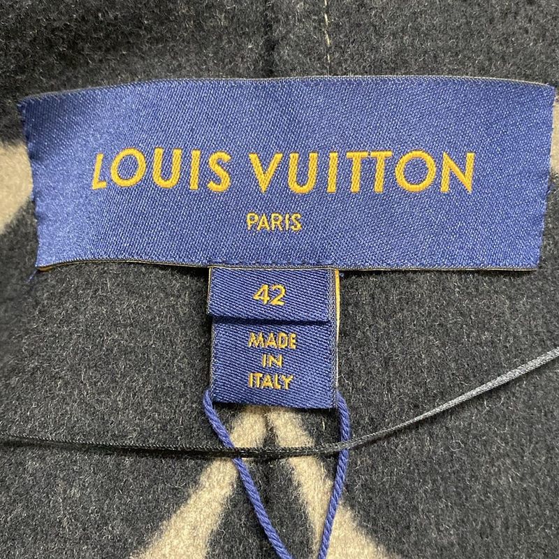 Louis Vuitton Coat Size 42 L Women's Giant Monogram Jacquard Wrap Coat Rw211wnuv