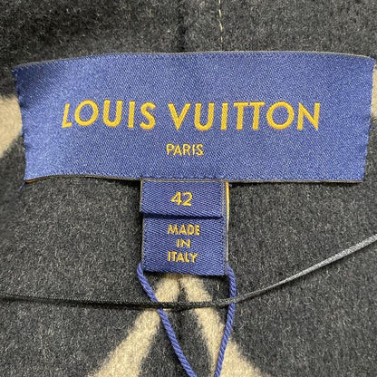 Louis Vuitton Coat Size 42 L Women's Giant Monogram Jacquard Wrap Coat Rw211wnuv