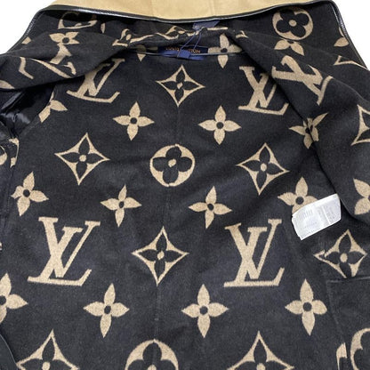 Louis Vuitton Coat Size 42 L Women's Giant Monogram Jacquard Wrap Coat Rw211wnuv