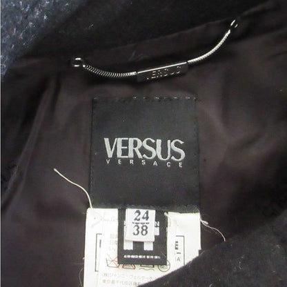 Versace Versus Melton Wool Coat Outerwear Size 38-24 M Women's Black
