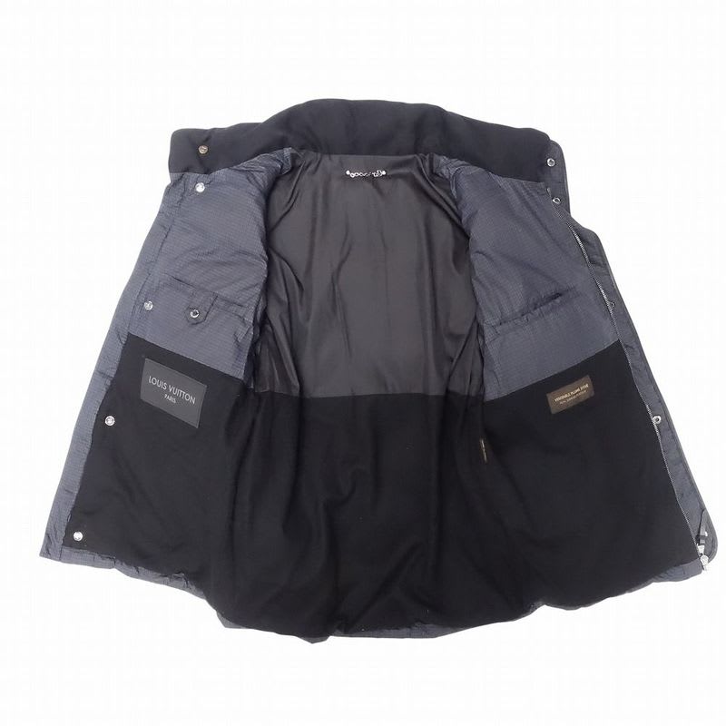 Louis Vuitton Down Jacket Blouson 2-Way Logo Leather Switching