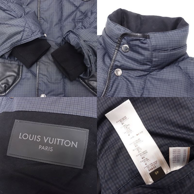 Louis Vuitton Down Jacket Blouson 2-Way Logo Leather Switching
