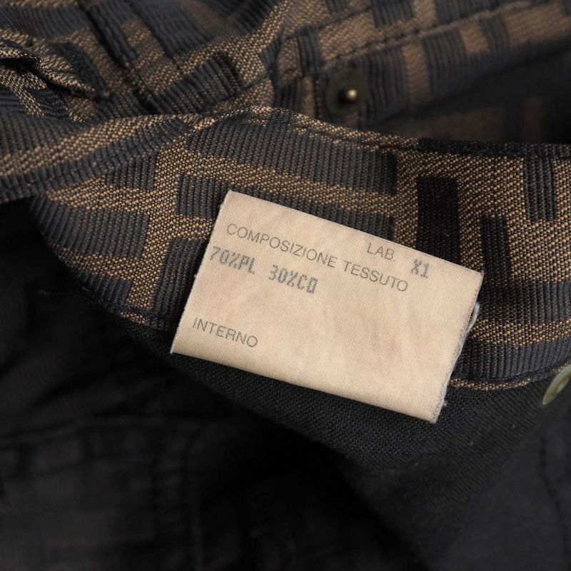 Fendi Vintage Pants 40 Zucca Tapered