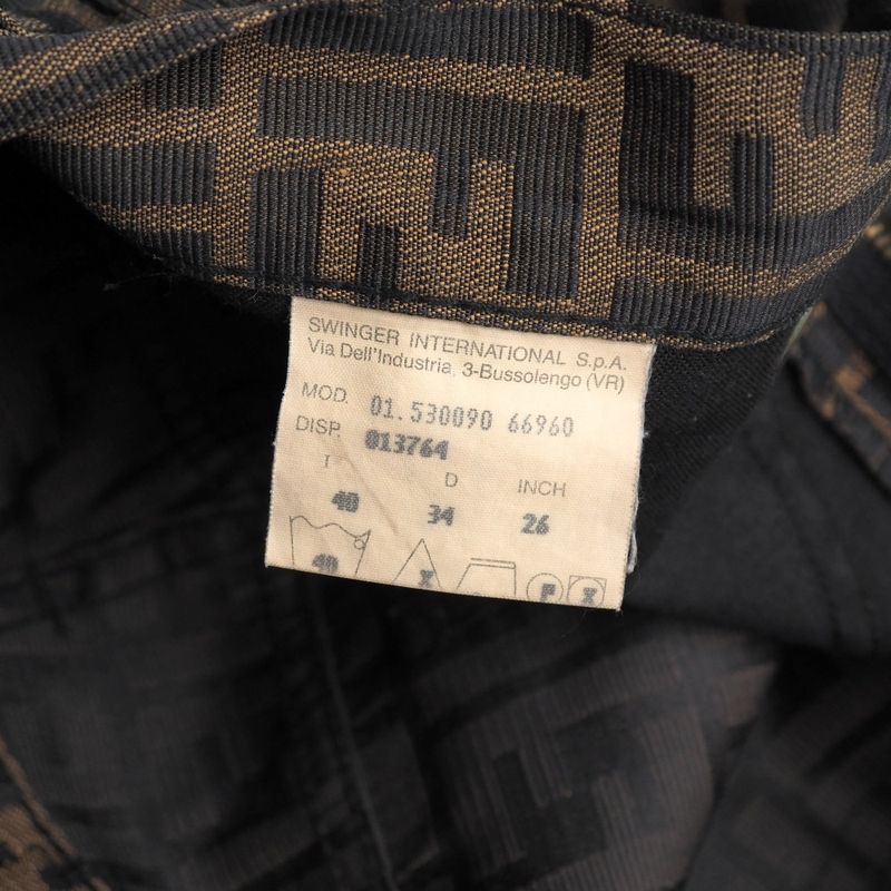Fendi Vintage Pants 40 Zucca Tapered