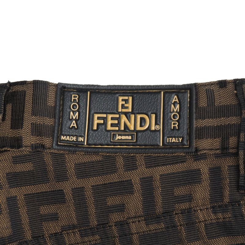 Fendi Vintage Pants 40 Zucca Tapered