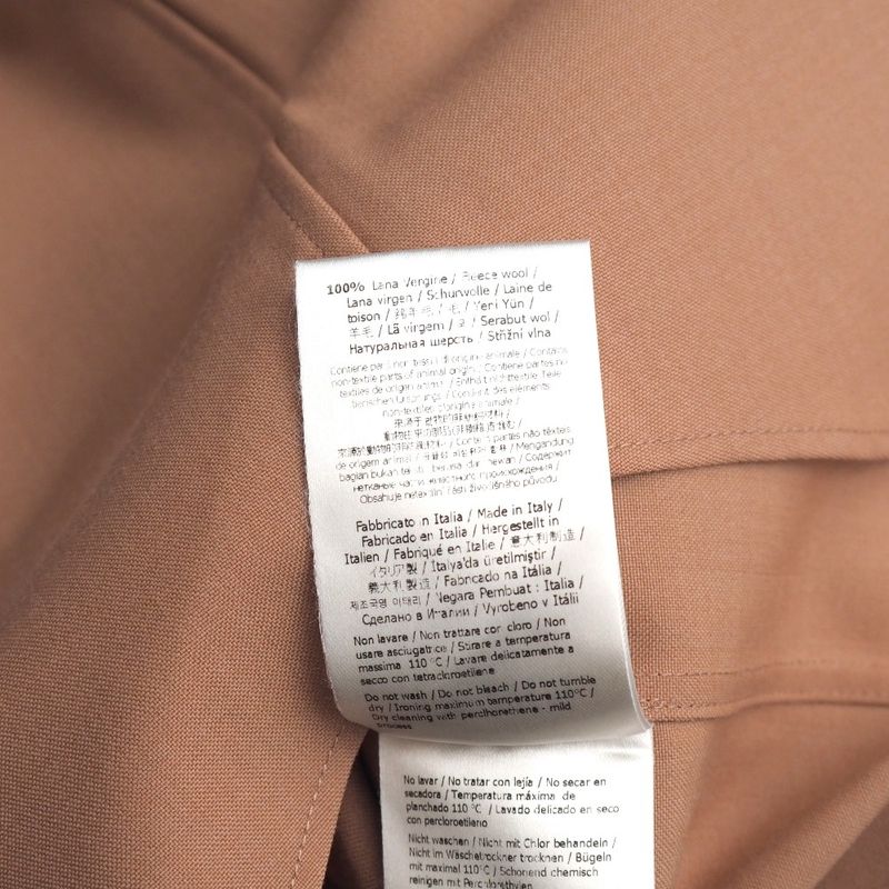 Fendi Long Sleeve Shirt 39 Pleated Buzzam Brown
